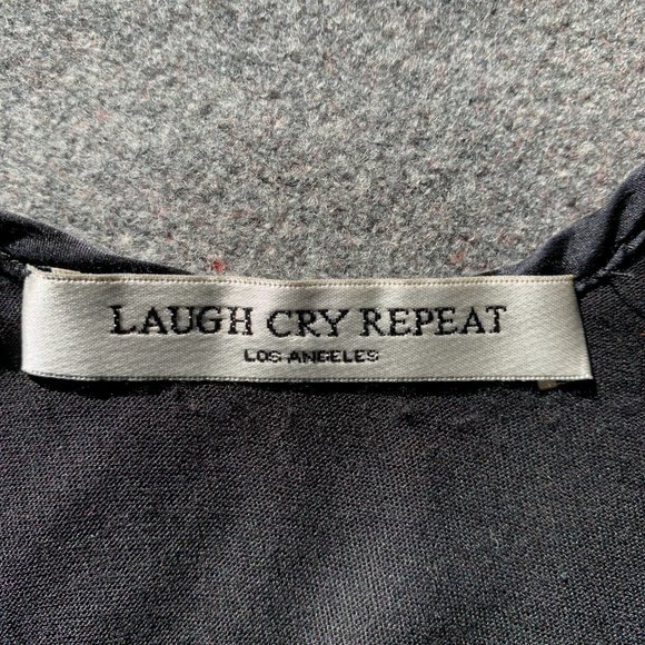 Laugh Cry Repeat XS/S Black Tank - Picture 3 of 3